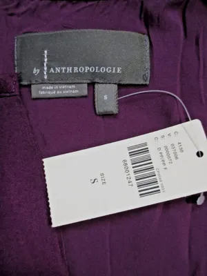 NWT Anthropologie Somerset Maxi in Dark Purple Satin Lumensilk Edition Dress S thumbnail 7