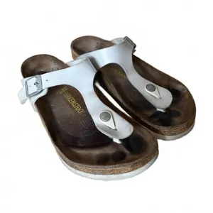 Birkenstock Gizeh Sandals Leather Thong White EU Size 38 Women 7 L7 M5 thumbnail 2