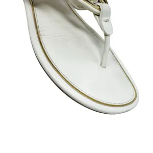 Tory Burch Miller Ivory Leather Logo Medallion Flat Sandals Size 9.5 thumbnail 7