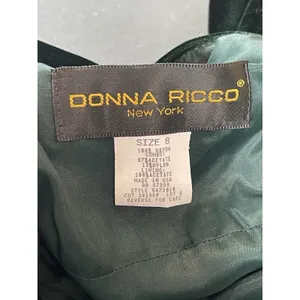 Donna Ricco Velvet Emerald Green Maxi Short Sleeve Empire Waist Dress 8 thumbnail 7