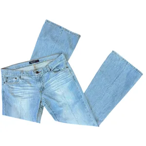 Vintage American Eagle Y2K Flare Jeans Women's 10 Low Rise Seamed Light Wash thumbnail 8