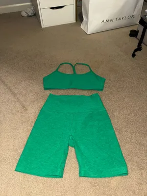 Beyond Yoga Spacedye Biker Shorts and Sports Bra thumbnail 3
