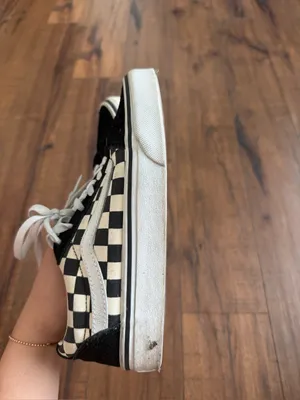 Vans Checkerboard Old Skool Low-Top Sneakers - Black/Ivory thumbnail 4