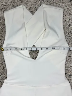Lulus Thinking Out Loud White Backless Jumpsuit Extra Small Bridal Bride Wedding thumbnail 7
