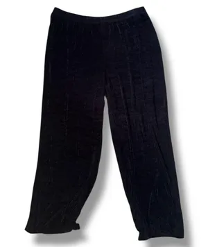 Notations Woman | Black Crushed Velvet Pull-On Pants | 2X (QVC) thumbnail 1