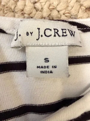 J Crew Black White Striped‎ Knit Sheath Dress Small thumbnail 3