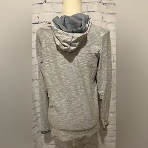 Columbia Women Gray Cotton Pullover kangaroo Pocket Hoodie Sweatshirt Size L thumbnail 4
