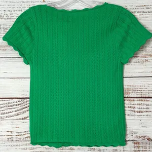 Wilfred Aritzia Alien Green Sweater Crop Top, NWT, Size Medium, MSRP $78 thumbnail 9