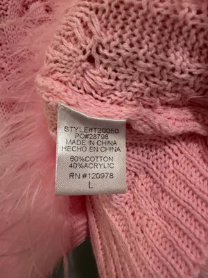 Entro Chunky Knit Sweater Sleeveless Top With Feather Detail Pink thumbnail 3