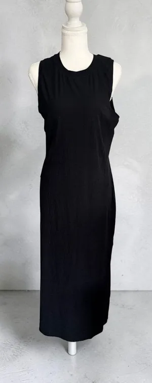 LULULEMON Black Ribbed Maxi Dress Size 8 Womens thumbnail 1