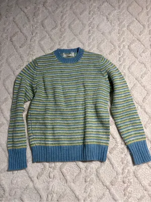 Vintage pastel colors 100% wool sweater fits xsmall best thumbnail 2