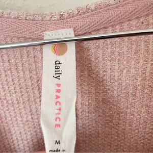 Anthropologie Daily Practice Mixed Knit Cuff Thermal Top Size Medium thumbnail 4