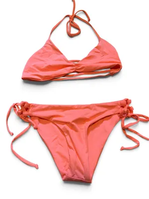 NWT L*Space bikini set coral extra small thumbnail 1