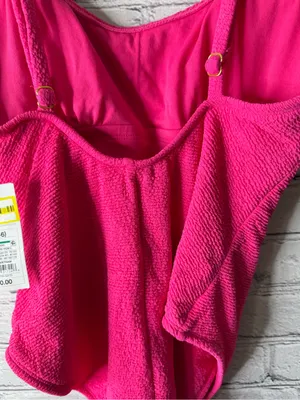 NWT shade and shore Hot Pink Terry One-Piece Swimsuit small thumbnail 6