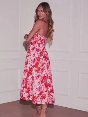 Vici Floral Sleeveless Dress Size L thumbnail 2