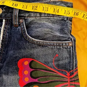 Free People Denim Butterfly Shorts Size 26‎ thumbnail 15
