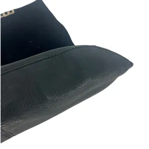 Anthropologie Black Leather Foldover‎ Clutch Bag thumbnail 10
