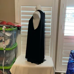 Basic Editions Black Midi Dress Size L thumbnail 5