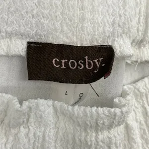 Crosby Wide White Leg Lightweight Lined Flowy Stretch Vacation Lounge Pants thumbnail 3