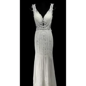 Sherri Hill 50906 White Lace‎ Mermaid Gown Sz 0 NWT $450 thumbnail 4
