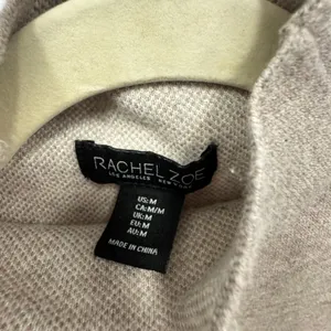 Rachel Zoe Women's Argyle Mock Neck Sweater Diamond Pattern Taupe Pink Cream Med thumbnail 7