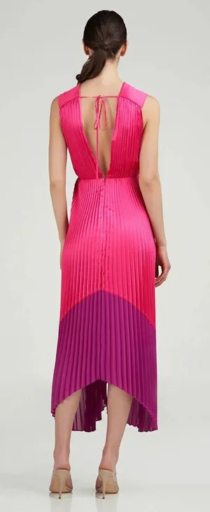AMUR Amelia Formal Pleated Midi Dress thumbnail 3
