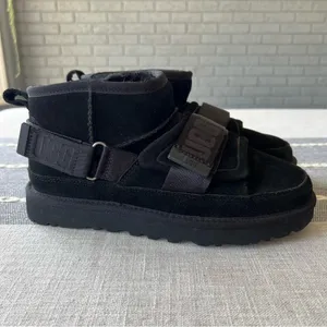 New Ugg Ultra Mini Hybrid Black Boots Womens Size 7 thumbnail 2