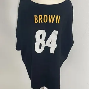 Pittsburg Steelers T-shirt. Size 2X. Majestic Antonio Brown Classic. thumbnail 2