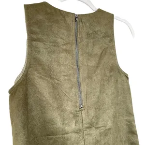 GB Gianni Bini Shift Dress Size Small Green Faux Suede Sleeveless Mini Size S thumbnail 4