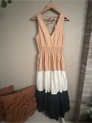 ANTHRO Maeve Colorblock Tiered Maxi Dress thumbnail 2