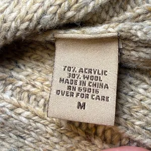 Knit Cardigan Sweater Beige Speckled Forest Fairy Grunge Boho Whimsy‎ Sz M thumbnail 8