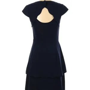 Truly Poppy Blue Cap Sleeve High‑Low Dress Size 0 Navy Cutout Cocktail XS Glam thumbnail 2