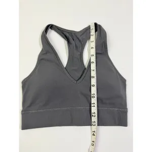 Lululemon Ebb to Street Seamless Racerback Sports Bra Grey Size 8 thumbnail 5
