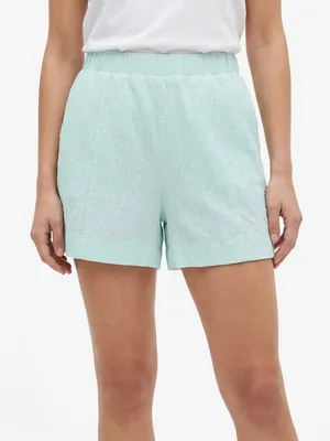 TNA Aritzia High Rise Crinkle Shorts Mint Green Pockets Size Small S Coastal thumbnail 1