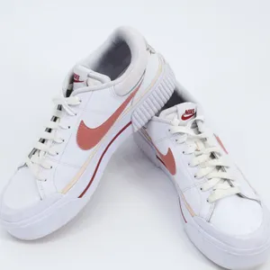 Nike Court Legacy Lift White Cedar Pink Platform Sneakers FQ8782-100 Women's 9.5 thumbnail 12