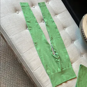 Set Active Green One Shoulder Sports Bra/ Legging Combo Size Small thumbnail 9