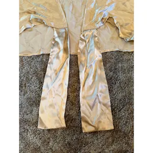 NWT Sisters The Label 100% Pure Silk Multi-Way Wrap Top Champagne Gold Formal thumbnail 4