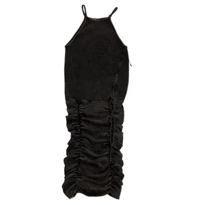 Free People FP One XS Katya Thermal Bodycon Mini Dress Brown Textured Ruched‎ thumbnail 8