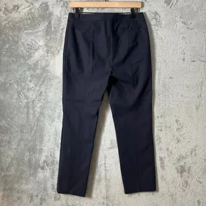Tory Burch Cotton Mid Rise‎ Straight Leg Ankle Pants Navy Blue 6 Career Office thumbnail 3