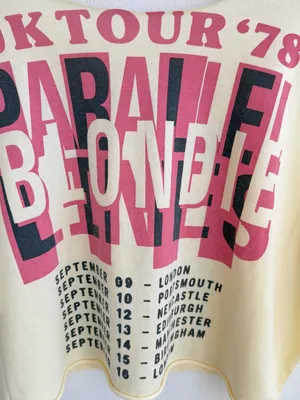 Blondie UK Tour 78 Graphic Cropped Off-the-Shoulder Band Tee thumbnail 10