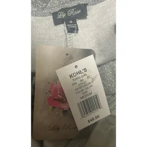 Lila Rose Women's/Junior's Silver Sparkle Mini Dress Adjustable‎ Straps Size M thumbnail 3