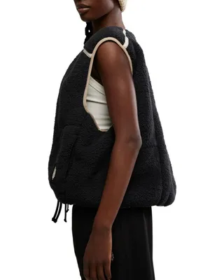 FREE PEOPLE Movement Keep It Cozy Fleece Vest in Black Size Medium thumbnail 3