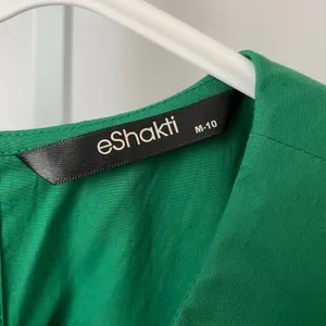 eShakti Cotton Quirky Academia Dainty Peter Pan Collar Fit Flare Dress 10 Green thumbnail 4
