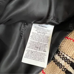 NWOT Burberry Beige Vintage Check Plaid Collarless Jacket Blazer in Tan Plaid thumbnail 14
