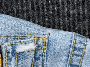 RARE Vintage True Religion Ultra Low Rise Twisted Flare Jeans Distressed 27 x 33 thumbnail 8