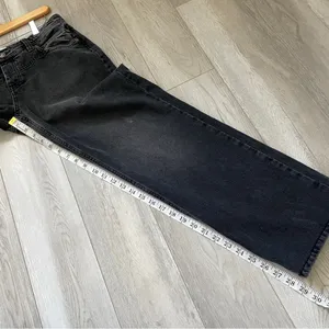 Free People Jeans low rise barrel womens Black (size 29) thumbnail 3