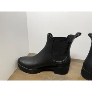 Jeffrey Campbell Women's Size 8 Black Chelsea Rain Boots Ankle Pull On thumbnail 5