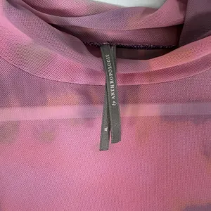 By Anthropologie Size-XL Women Tie-Dye Mesh Turtleneck‎ Top Pink Purple thumbnail 3