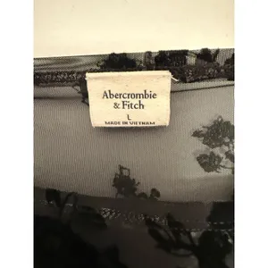 Abercrombie & Fitch Womens Black Floral Burnout Velvet Mesh Long Sleeve Top L thumbnail 4
