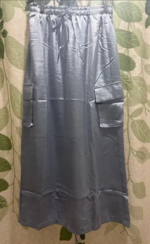Mystree Powder Blue Satin Ruched Strap Dress thumbnail 1